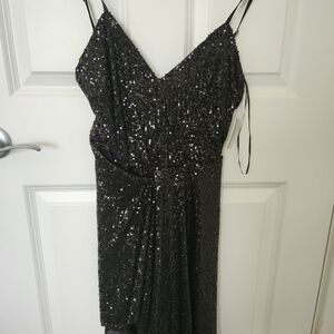 Black sequined dress